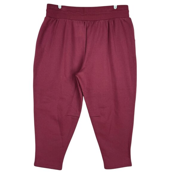 Xersion Women's Classic Fleece Loose Fit Burgundy Pants Size XXL Drawstring NWT - Picture 2 of 10